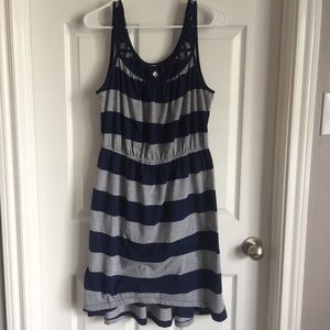 🍁No Boundaries Blue Stripe Sleeveless Dress (XXL)